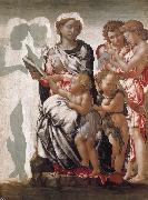 Michelangelo Buonarroti THe Madonna and Child with Saint John and Angels painting